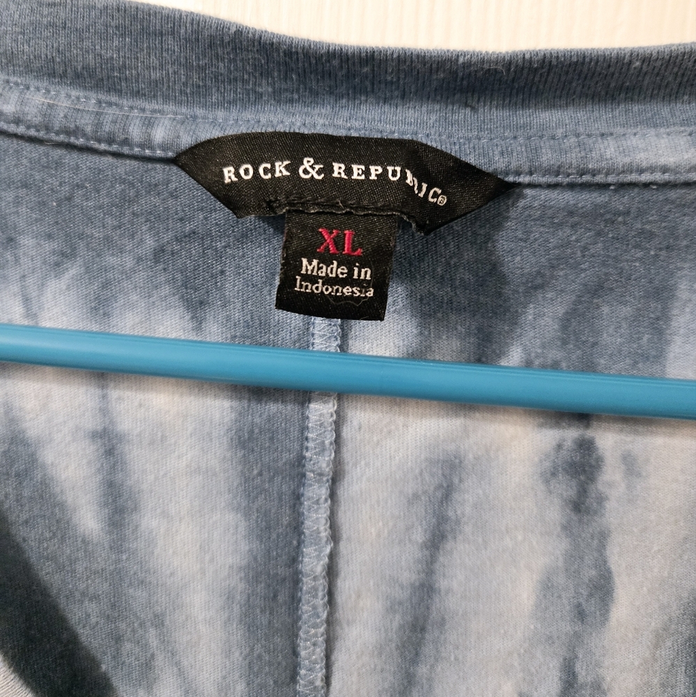 Cute Blue tie dye xl rock & republic shirt - Picture 4 of 4